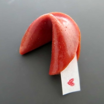Valentine Fruit Roll-Up Fortune Cookies Recipe Finished