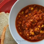 Vegetarian Crockpot Chili with Bulgur Wheat