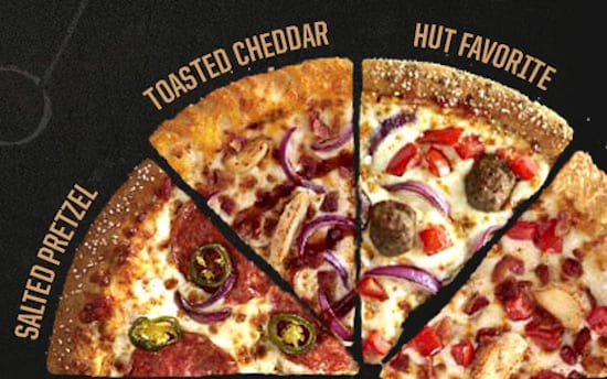 Pizza Hut Crust Flavors: Salted Pretzel, Toasted Cheddar, Hut Favorite