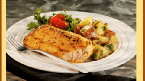 Applewood Smoked Salmon and Warm Potato-Apple Salad with Ale Dressing Recipe
