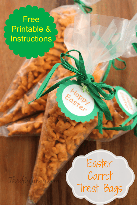 Easter Carrot Treat Bags with Free Printable Tags - Thrifty Jinxy