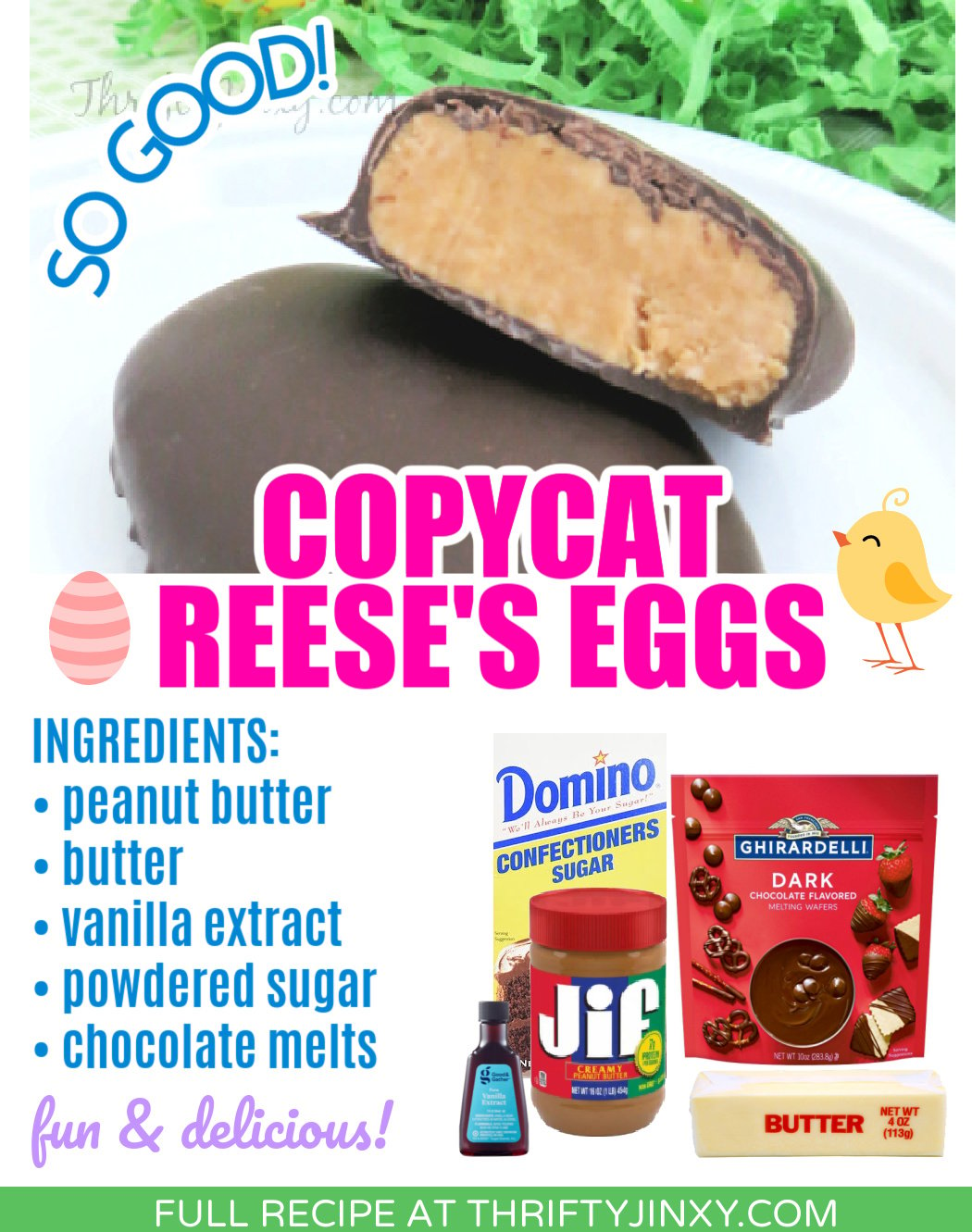 Homemade Reeses Eggs with Ingredient Photos