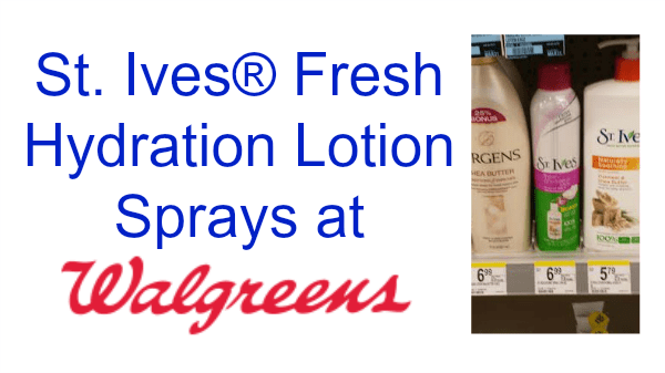 St. Ives® Fresh Hydration Lotion Sprays at Walgreens