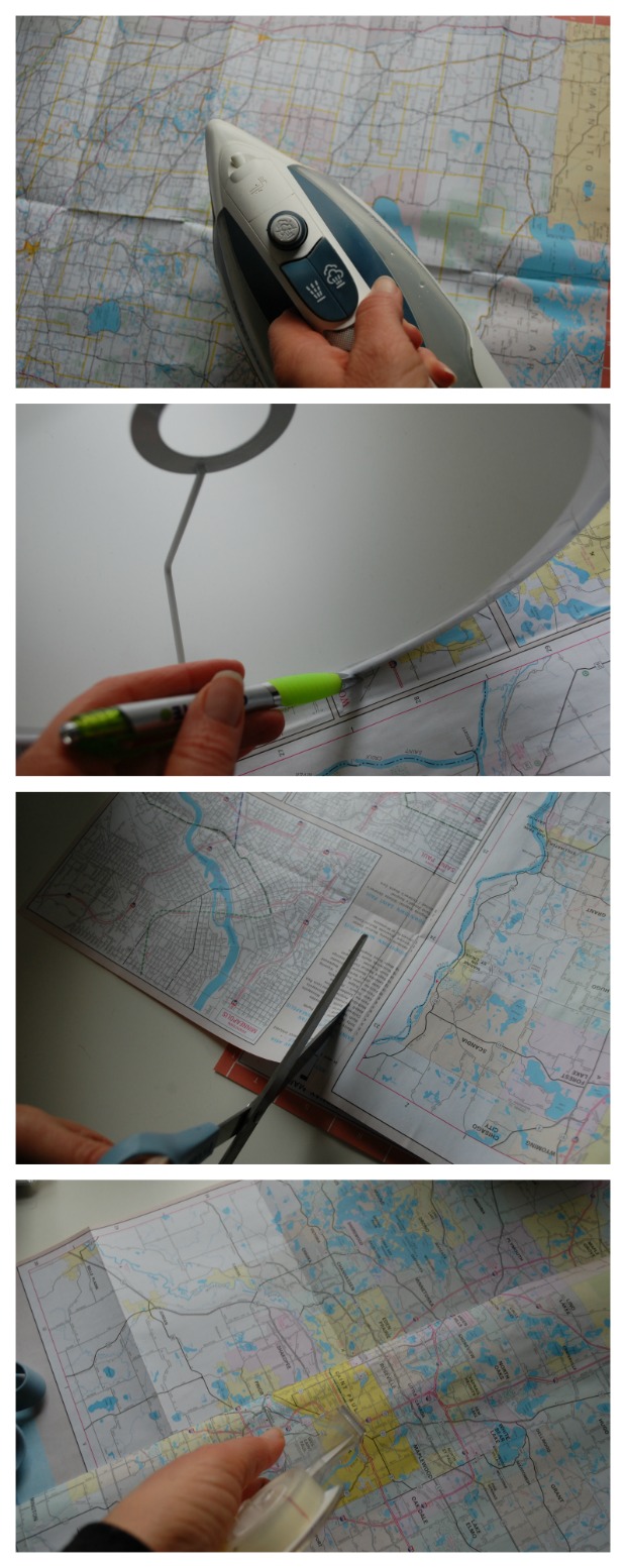 DIY Map Lamp Makeover Instructions