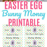 Easter Egg Bunny Money Printable