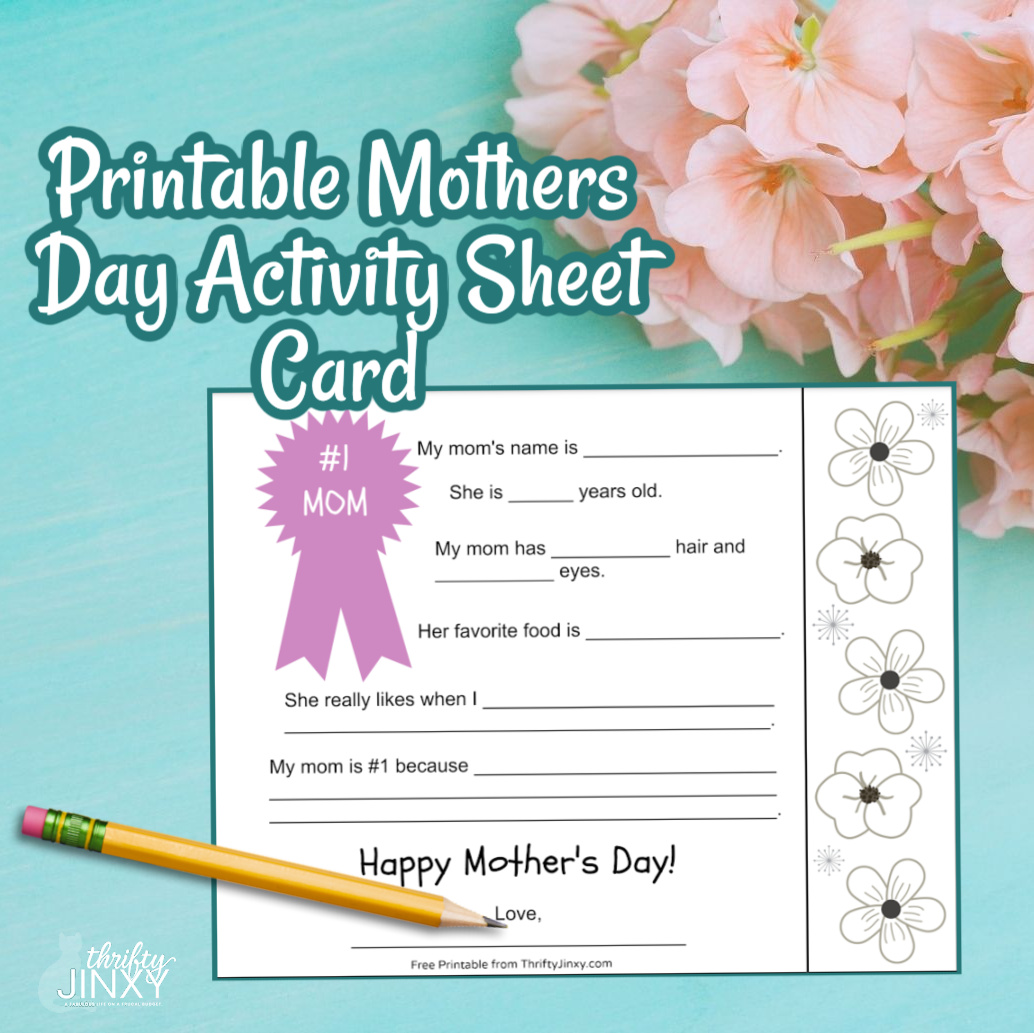 Free Printable Mothers Day Activity Sheet Card For Mom And Grandma