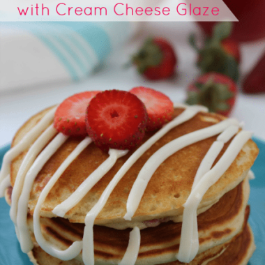 Strawberry Pancakes with Cream Cheese Glaze Recipe