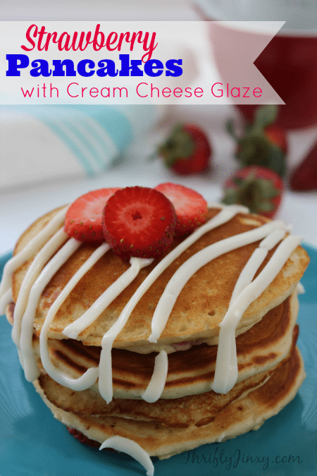 Strawberry Pancakes with Cream Cheese Glaze Recipe