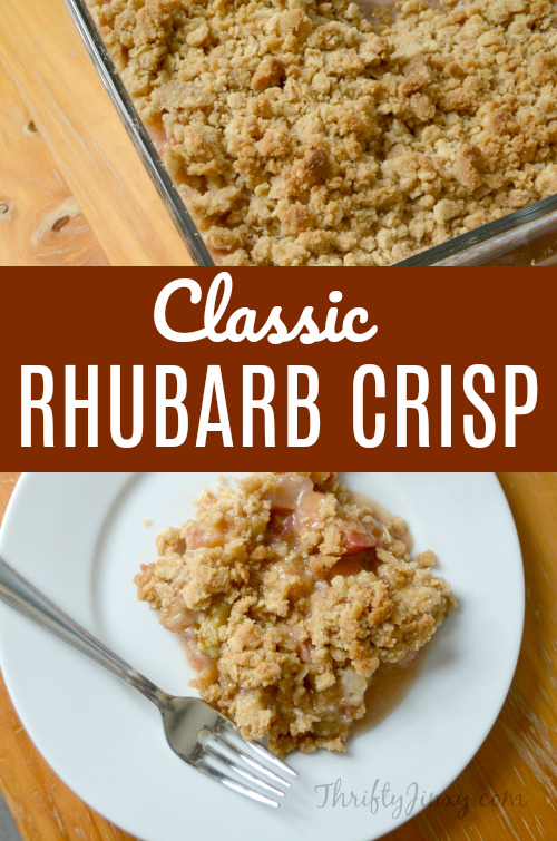 Classic Rhubarb Crisp Recipe - Thrifty Jinxy