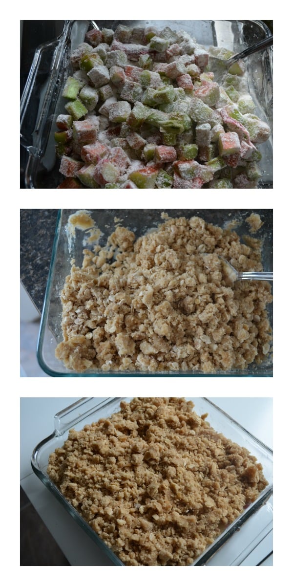 Classic Rhubarb Crisp Recipe Process