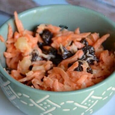 Carrot Raisin Salad in Bowl