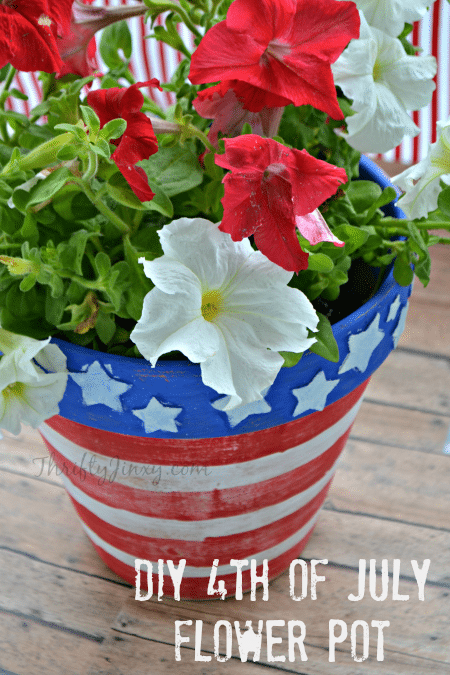 DIY 4th of July Flower Pot Craft Project