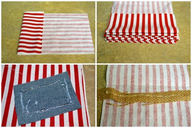 No Sew 4th of July Flag Bunting Piece Together