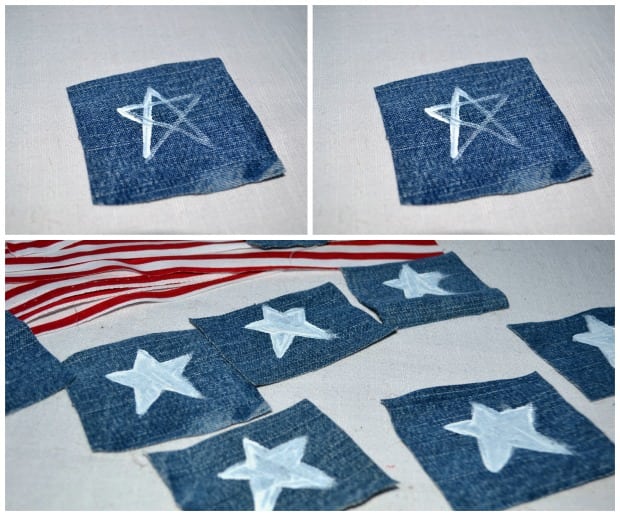 No Sew 4th of July Flag Bunting Stars
