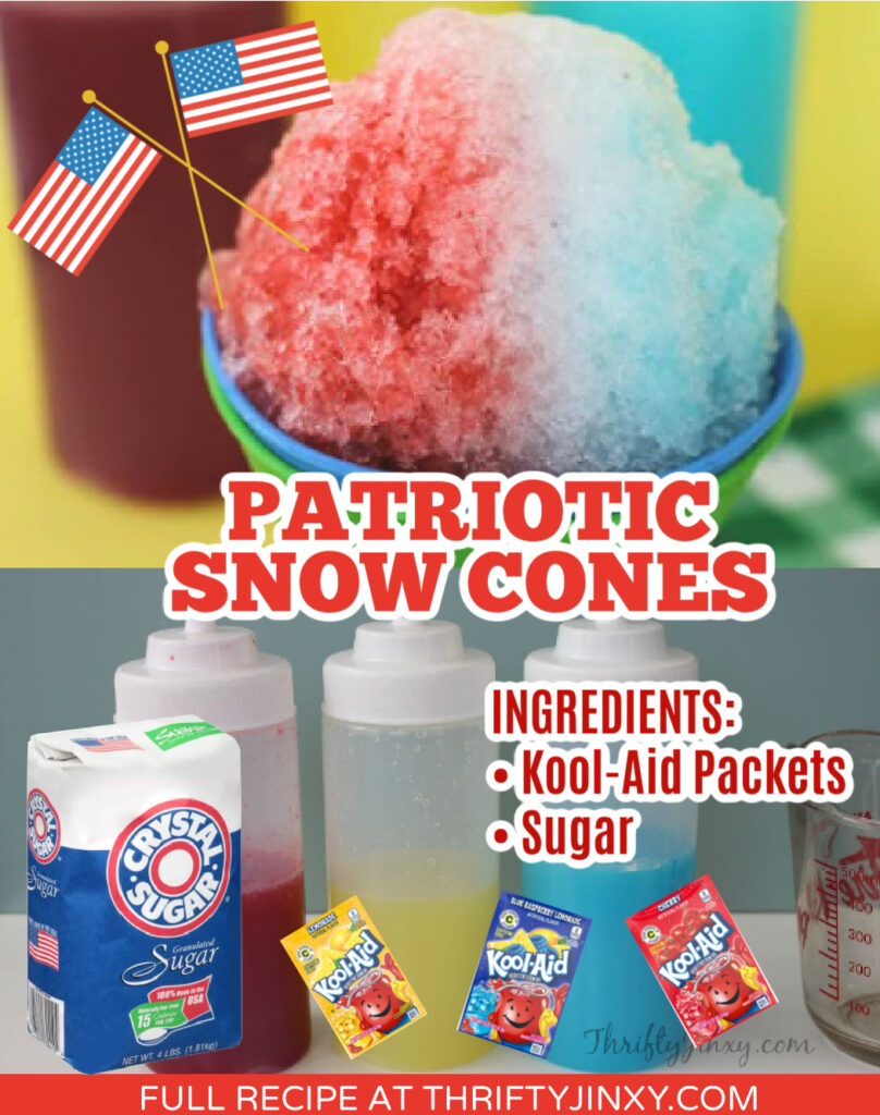 Patriotic Snow Cones Recipe with Images