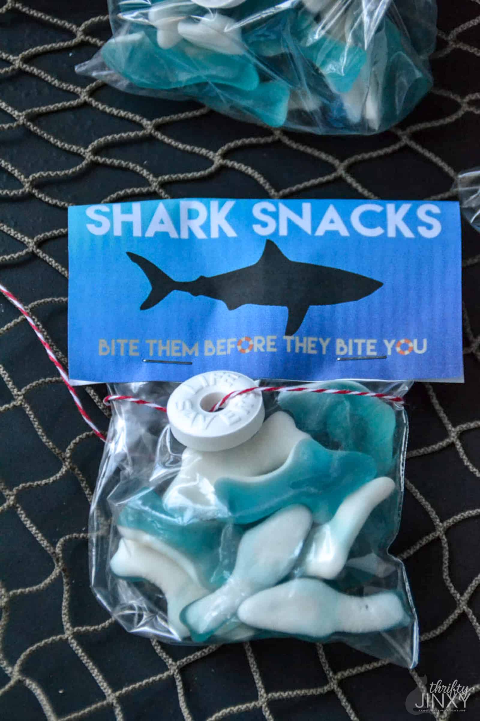 Shark Snacks with Labels