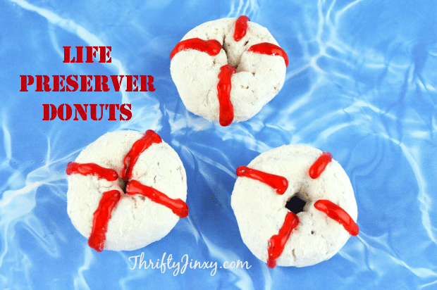 DIY Life Preserver Donuts for Shark Week or a Beach Party
