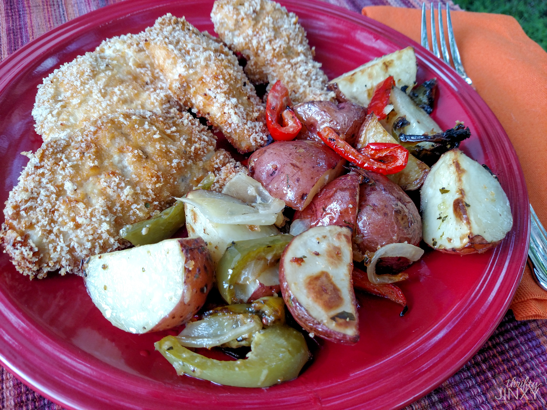 Garlic Ranch Chicken with peppers and potatoes