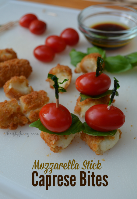 Mozzarella Stick Caprese Bites Recipe