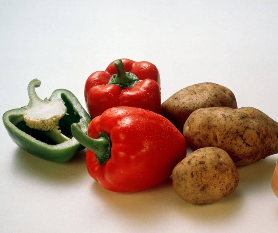 bell peppers and potatoes