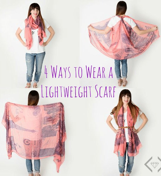 4 Ways to Wear a Lightweight Scarf + Lightweight Scarves only 8.95