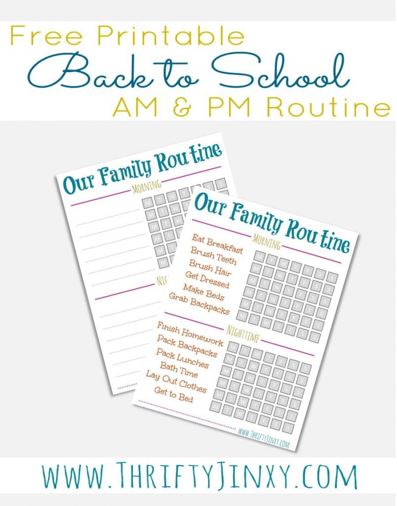 free back to school printables 