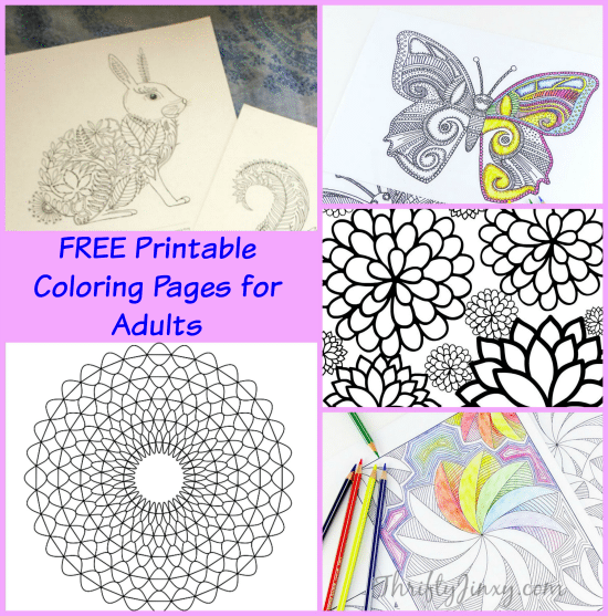 FREE Printable Coloring Pages for Adults
