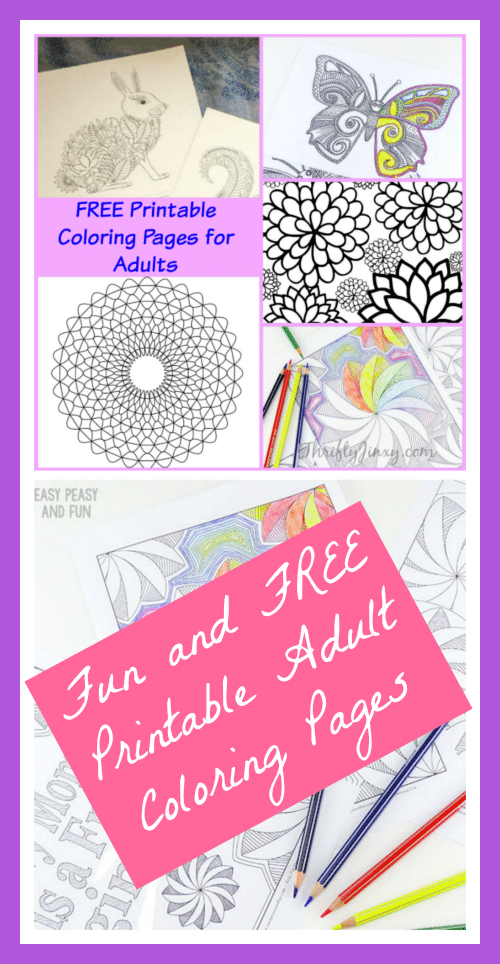 Who says coloring is for kids? These FREE Printable Coloring Pages for Adults are a great way to relax and engage your artistic expression.
