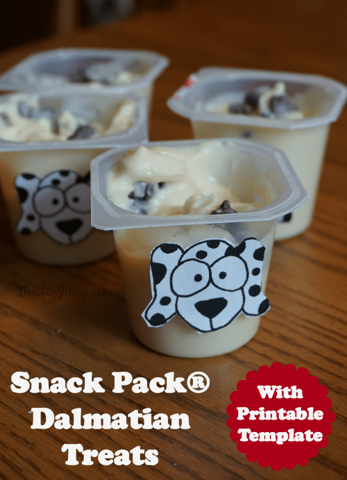 Snack Pack® Dalmatian Treats with Printable Template