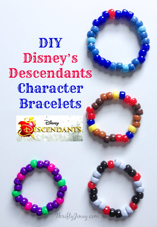DIY Disney Descendants Character Bracelets Craft