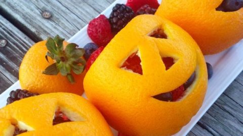Orange Fruit Jack-O-Lantern 