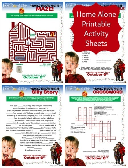 Home Alone Printable Activity Sheets