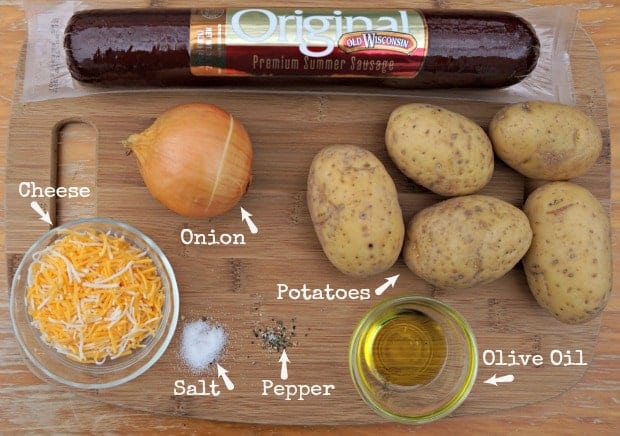 Cheesy Sausage Potato Bake Recipe Ingredients