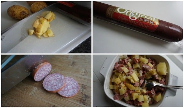 Cheesy Sausage Potato Bake Recipe Process