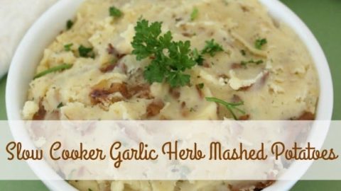 Slow Cooker Garlic Herb Mashed Potatoes Recipe
