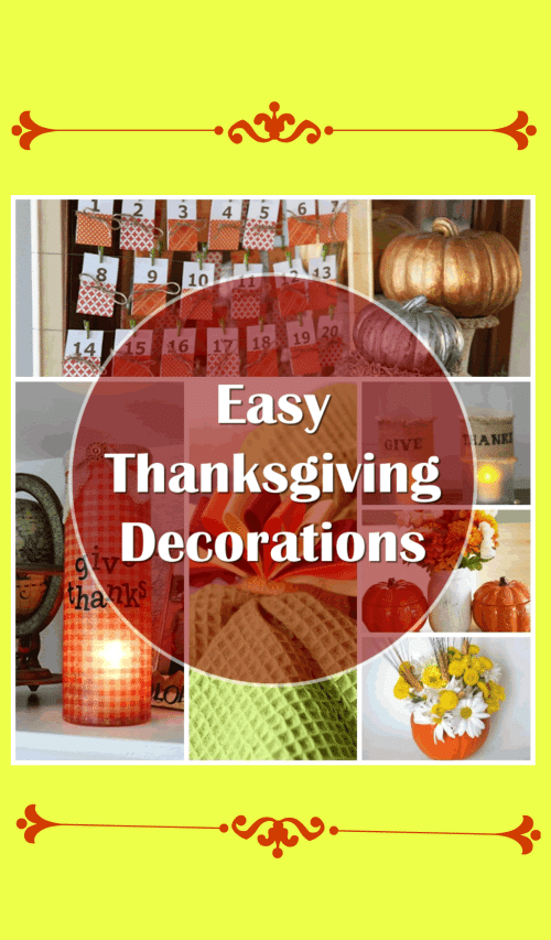 These easy DIY Thanksgiving decorations are super cute and you will be able to make them with only a minimum amount of time and supplies. Ideas include Give Thanks Luminaries, banners, signs, napkin rings and more to make your house festive! They are perfect for decorating your home throughout the season and will help set the stage for a beautiful family get-together on Thanksgiving Day itself.