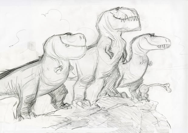 THE GOOD DINOSAUR - T-Rex character study by Matt Nolte. ©2015 Disney•Pixar. All Rights Reserved.