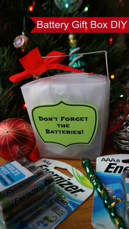 Don't Forget the Batteries Take-Out Gift Boxes DIY