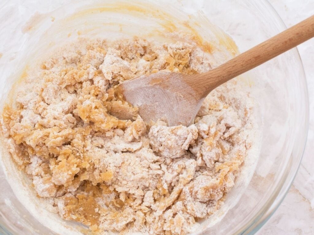 Mixing Peanut Butter Cookie Dough
