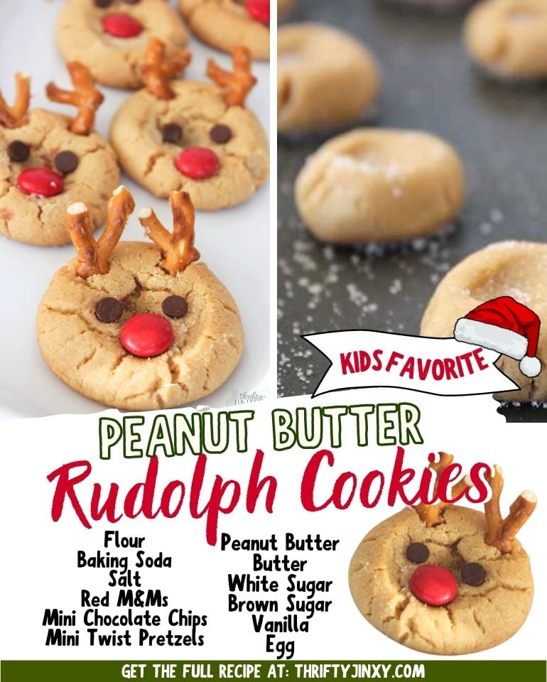 Peanut Butter Rudolph Cookies
