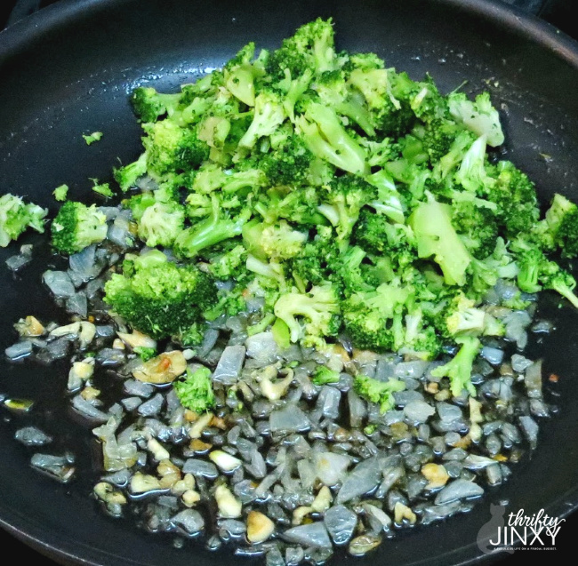 Cooking Broccoli and Garlic