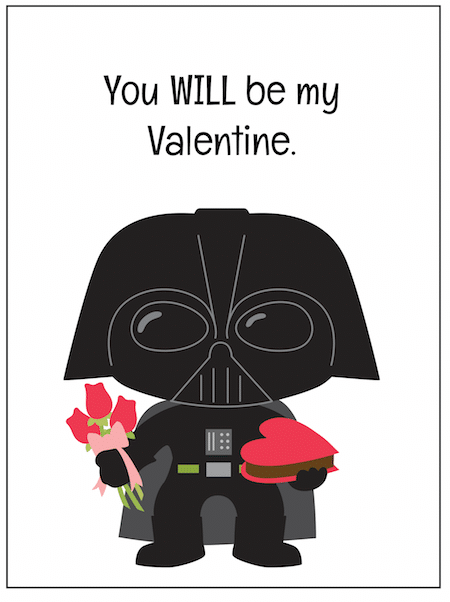 Printable Darth Vader Valentine