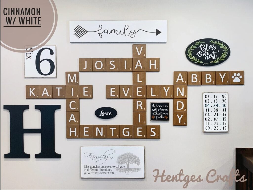 Scrabble Family Names Wall Art