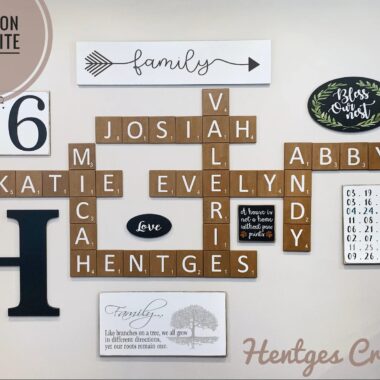 Scrabble Family Names Wall Art