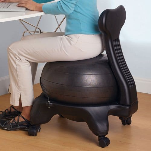 Using Balance Ball Chairs at Your Desk - Thrifty Jinxy