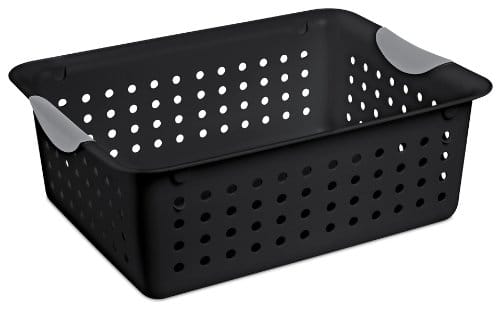 plastic storage basket