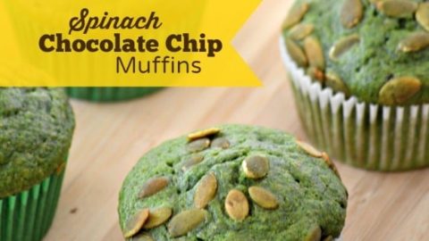 Spinach Chocolate Chip Muffins