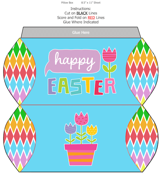 Printable Paper Easter Box Template