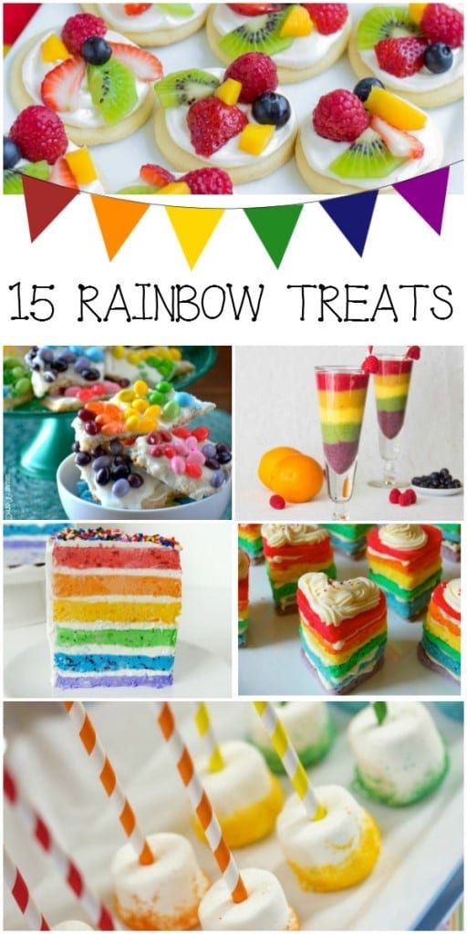 15 Rainbow Themed Treats Collage