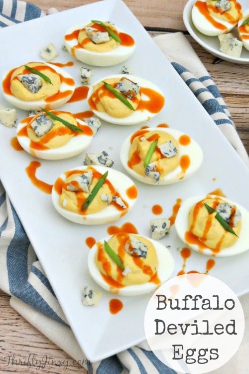 This Buffalo Deviled Eggs Recipe is perfect for a party appetizer or just as a way to use up leftover Easter eggs!